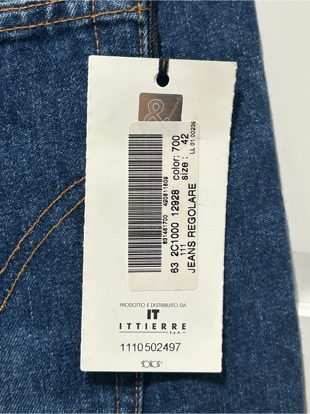 D&G Dolce & Gabbana Men’s Straight Jeans NWT Blue Denim Ittierre Italy - Picture 4 of 13